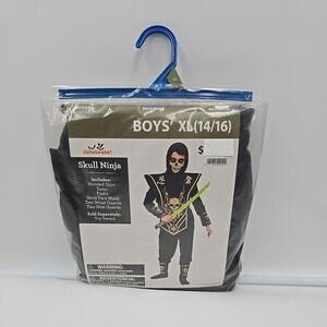 Skull‎ Ninja Costume Kids 14/16 Undead Ninja Costume Halloween Ninja Costume XL